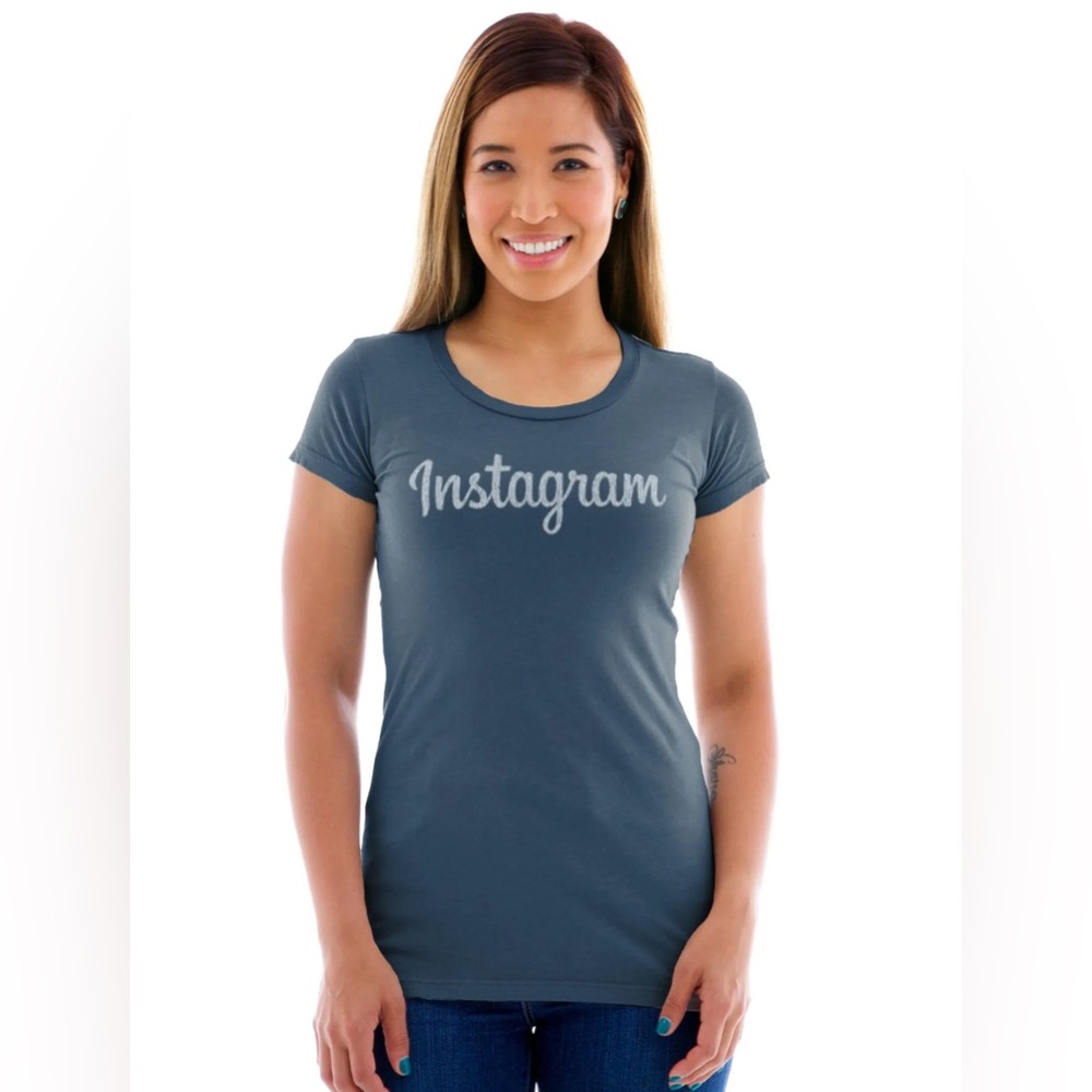 Instagram Slate Blue Tee